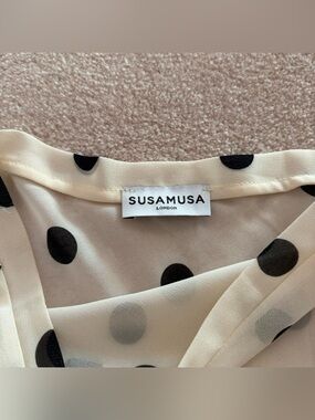 Susamusa London Cream Polka Dot Women's Skirt